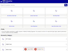 Tablet Screenshot of loadmatecranes.com